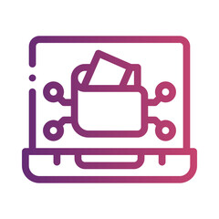 Fototapeta premium digital wallet gradient icon