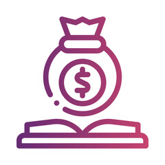 financial education gradient icon