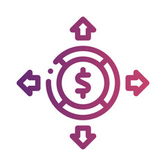 financial inclusion gradient icon