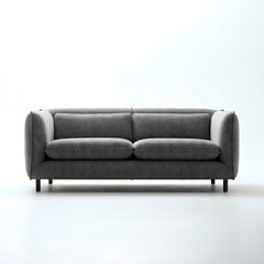 Obraz premium Gray sofa isolated on a white background. 