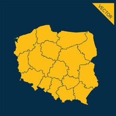 Obraz premium Poland map