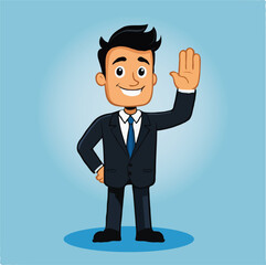 businessman cartoon character