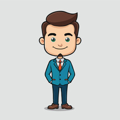 businessman cartoon character