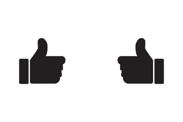 Do and Don't symbols. Thumbs up and thumbs down circle emblems. Like and dislike icons set. Vector illustration. Icon.