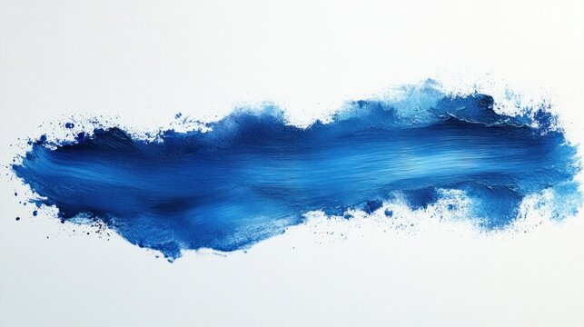 Abstract Blue Paint Stroke