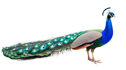 Fototapeta premium Elegant peacock isolated.