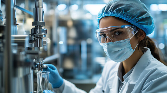 Scientific Distillation: Woman Scientist at Work in the Laboratory