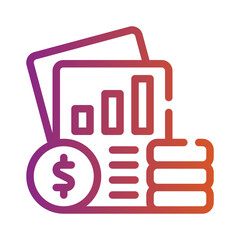 financial report gradient icon