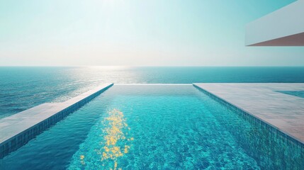 Obraz premium Infinity Pool Overlooking the Ocean