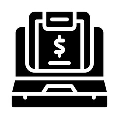 financial report  glyph icon