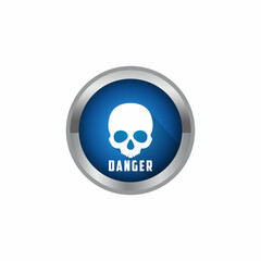 blue Danger Sign Vector Icon ...