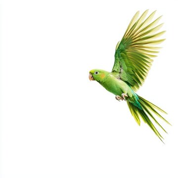 green parrot flying white background clip art preview