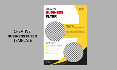 Creative modern minimal business flyer template design