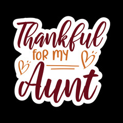 Thankful Family Sticker Design