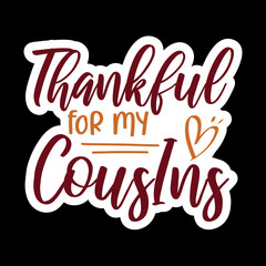 Thankful Family Sticker Design