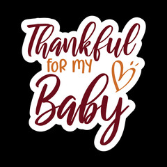 Thankful Family Sticker Design