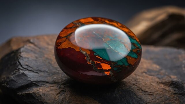 jasper stone centered in aesthetic background