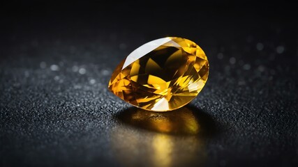 citrine stone centered in aesthetic background