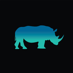 The silhouette of a giraffe. Original vector illustration in vintage style.