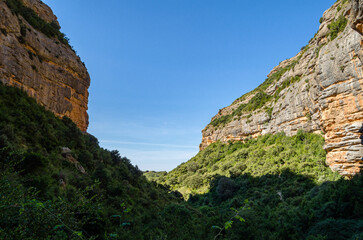 Rocky landscape in Sierra de Guara Natural Park, Spain