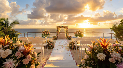 Naklejka premium sunset on the beach