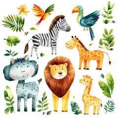 Naklejka premium Whimsical Character on White Canvas, a playful and imaginative figure stands out against a bright background, inviting creativity and joy.