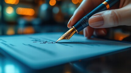 A close-up of a mobile phone showing an e-signature being added to a digital form, representing ease of mobile document signing.