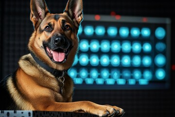 K-9 Dogs in Hostage Rescue illustrated in a tactical-themed infographic, highlighting the role of K-9 units in high-stakes rescue operations