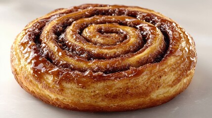 Fototapeta premium Gourmet Cinnamon Rolls with Irresistible Glaze, Textured Detail, and Vibrant Colors