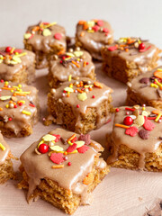 Delicious desserts decorated for autumn, Halloween and Thanksgiving 