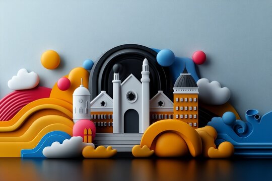 New Jersey Education System represented in an abstract design, showcasing leading public schools and initiatives improving state education