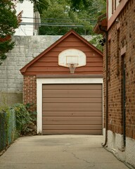 A basketball hoop in Rego Park, Queens, New York