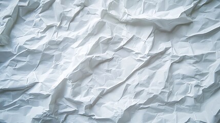 Fototapeta premium Soft white crumpled paper with a textured surface, ideal for diverse backgrounds