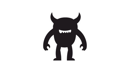 Obraz premium shape of a monster without eyes and nose and with horns