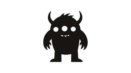black monster cartoon illustration