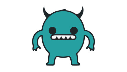 green monster vector illustration