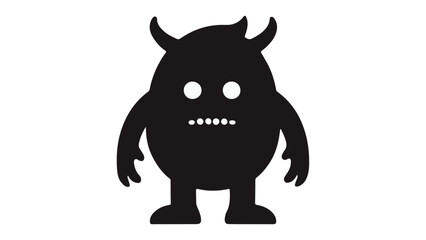 simple monster black shape