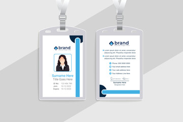 Obraz premium Modern id card design black and blue color