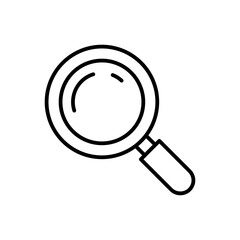 A magnifying glass over a circular design, symbolizing search or investigation.