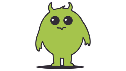 green monster vector illustration
