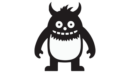 funny monster shape vector illustration 