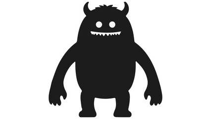 big cartoon monster shape vector illustration