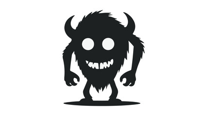 hairy ugly monster vector illustration © Giorgi