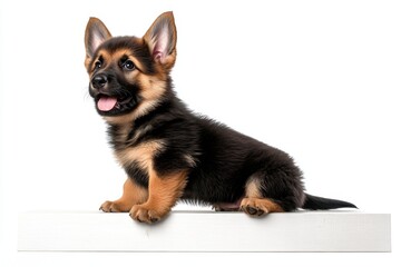 Shepherd Dog Puppy Development Stages illustrated in a puppy-focused infographic, showcasing key growth and behavior milestones from birth to adulthood