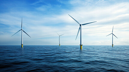 wind turbines in the sea