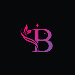 Abstract Natural Beauty Care Logo And Letter B