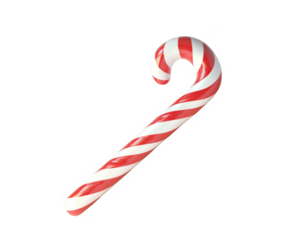 Christmas Candy Cane Transparent Background Isolated Illustration