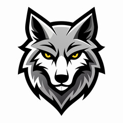 Wolf head logo style vector illustration on white background 