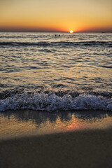 Sunset over mediterranean sea