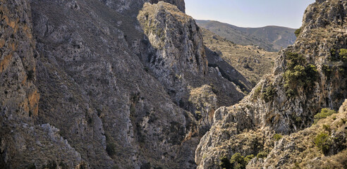 Landscape with Topolia gorge on the island of Crete